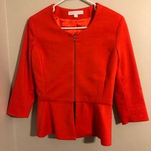 Orange, Peplum Blazer